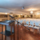 Presentation room with lectern and theater setup