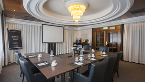 Boardroom with flip chart and plasmascreen